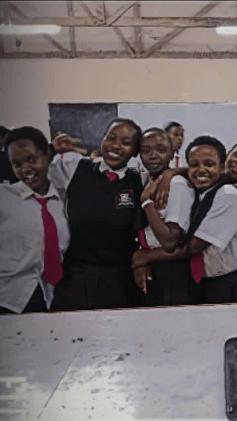 Connie at school with friends